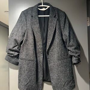 Women's Gray Blazer Coat